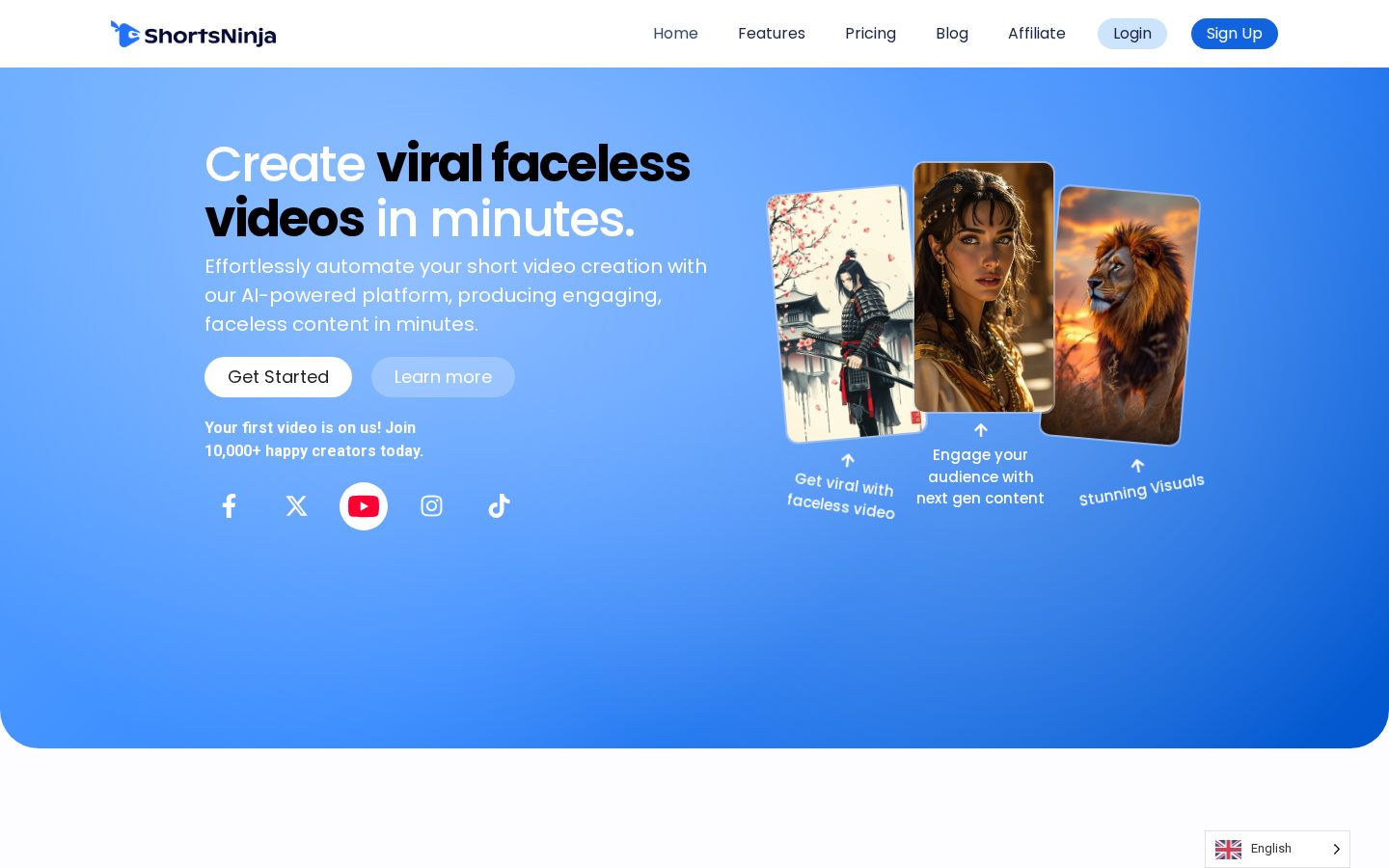 Shortsninja Homepage