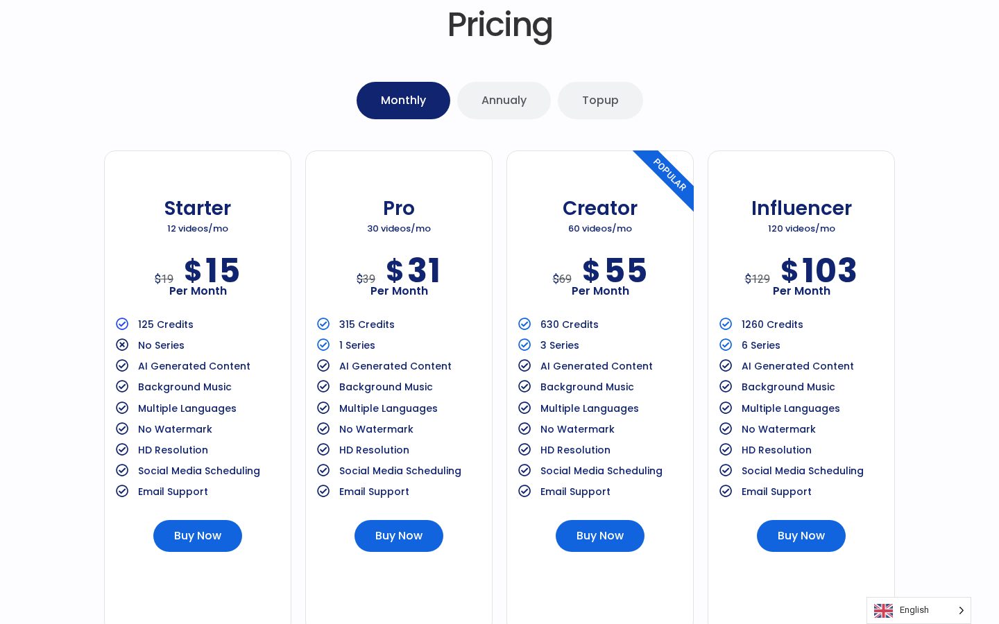 Shortsninja Pricing
