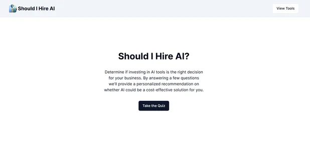 Should I Hire AI? Homepage