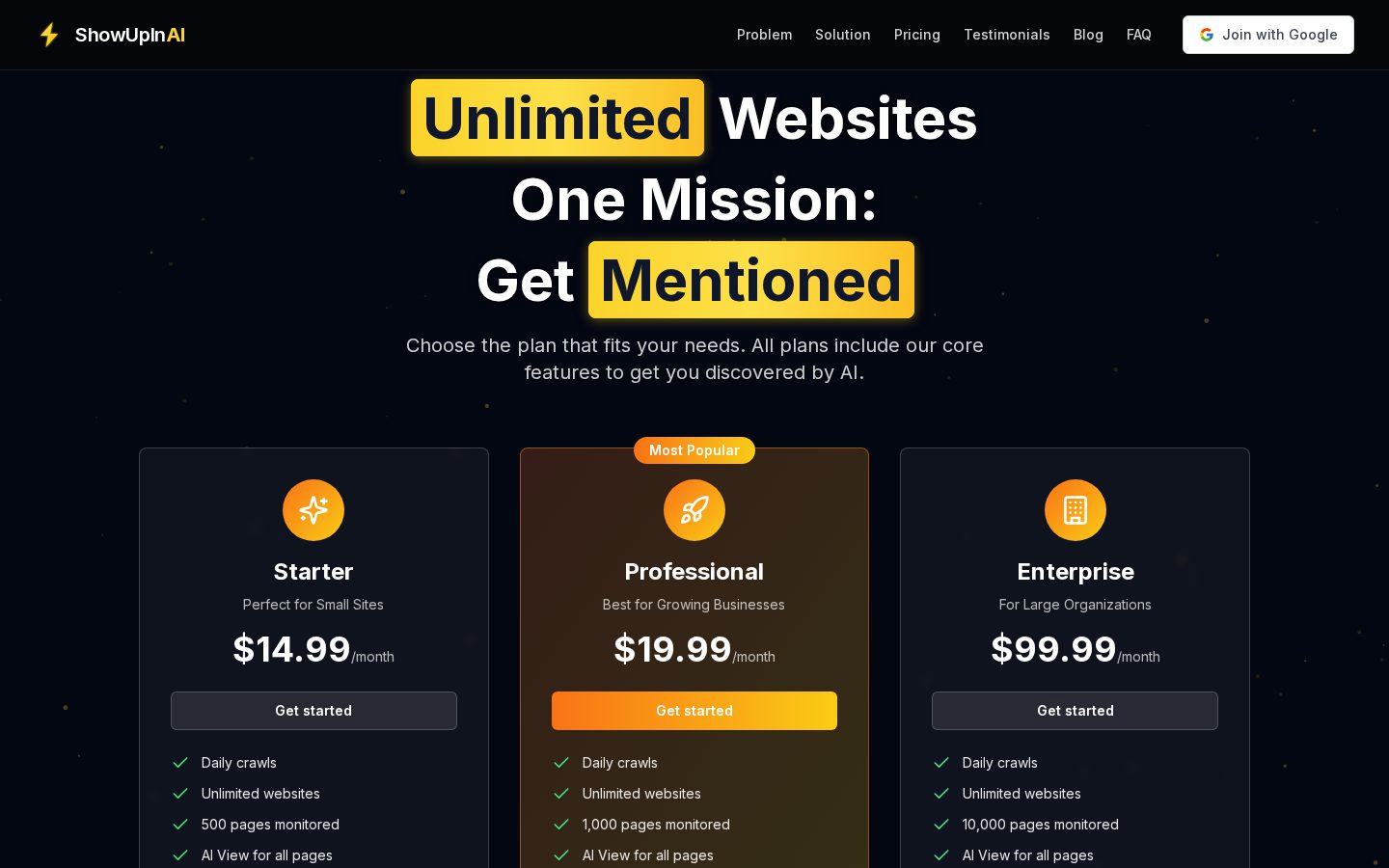 Show Up In AI Pricing