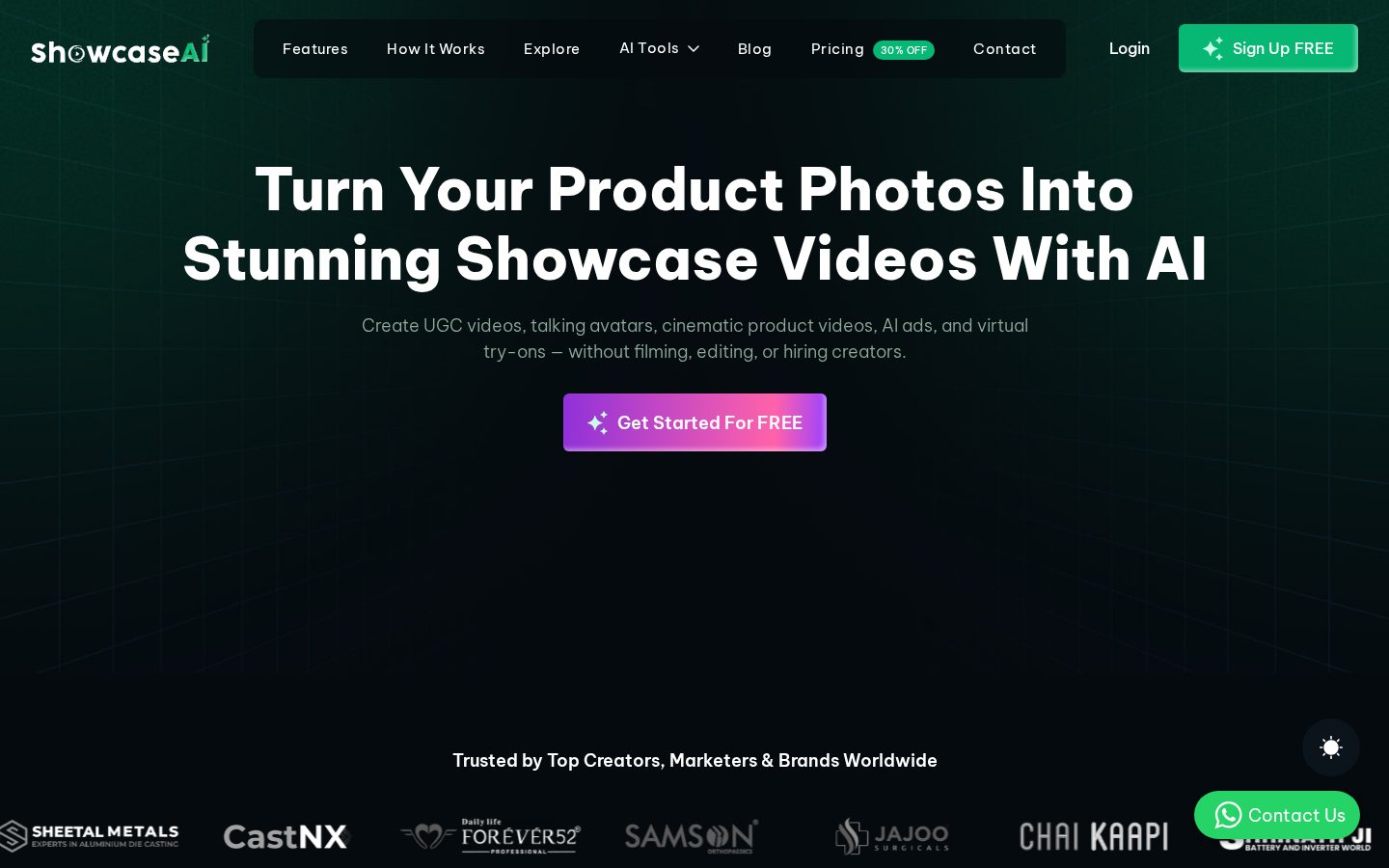 ShowcaseAI Homepage