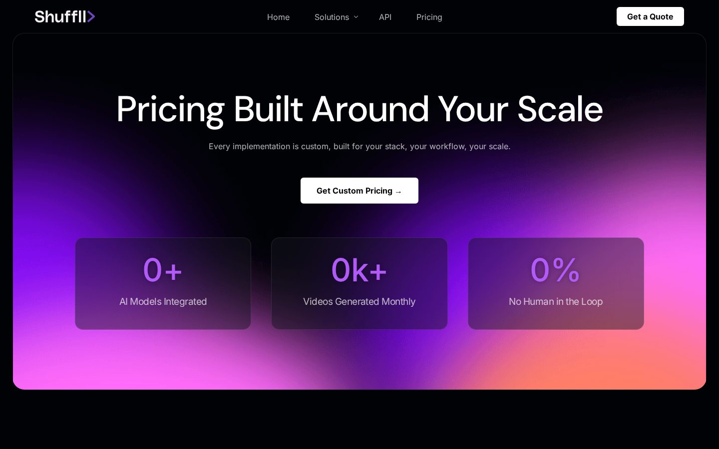 Shuffll Pricing