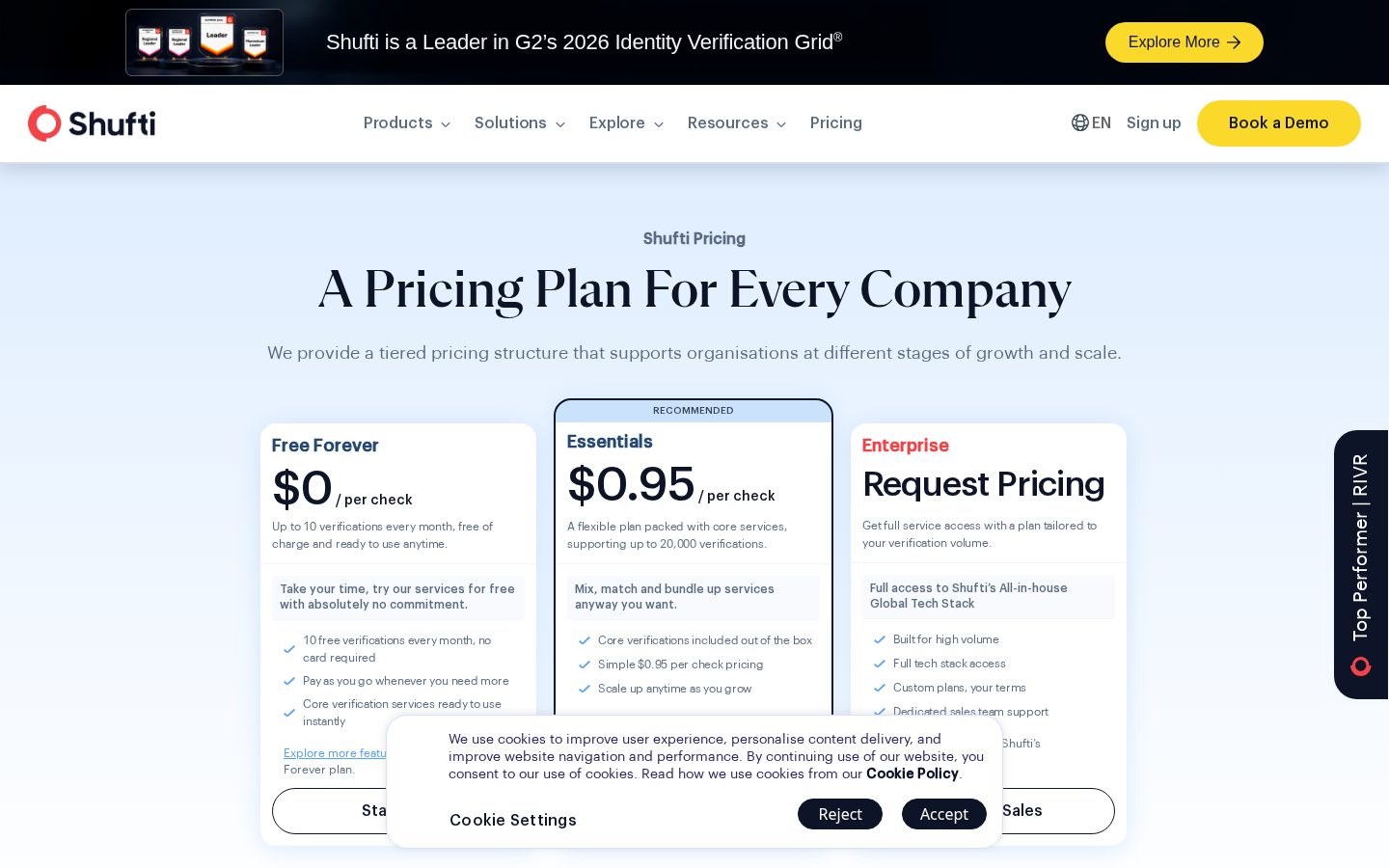 Shufti Pro Pricing