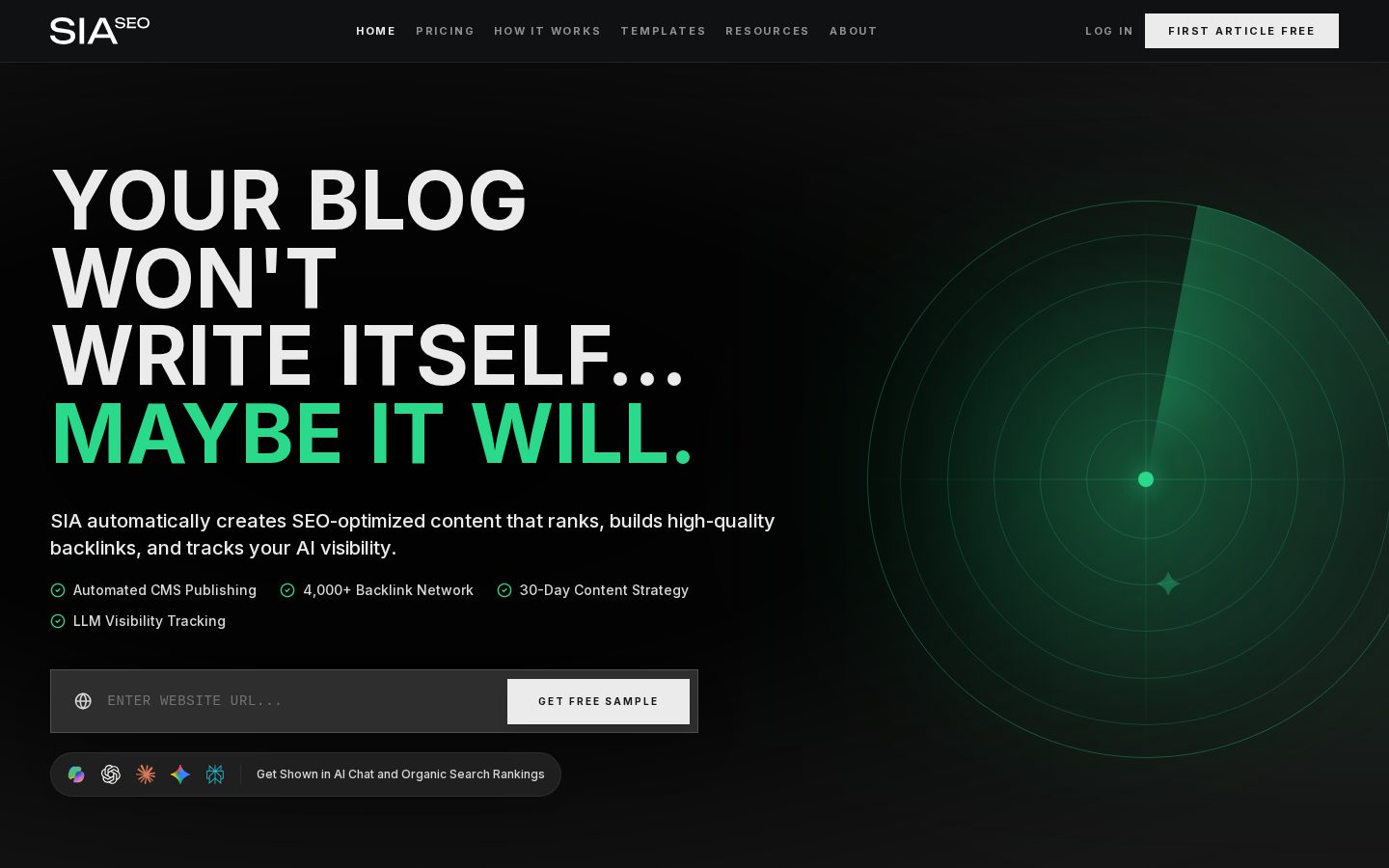 SIA SEO Homepage