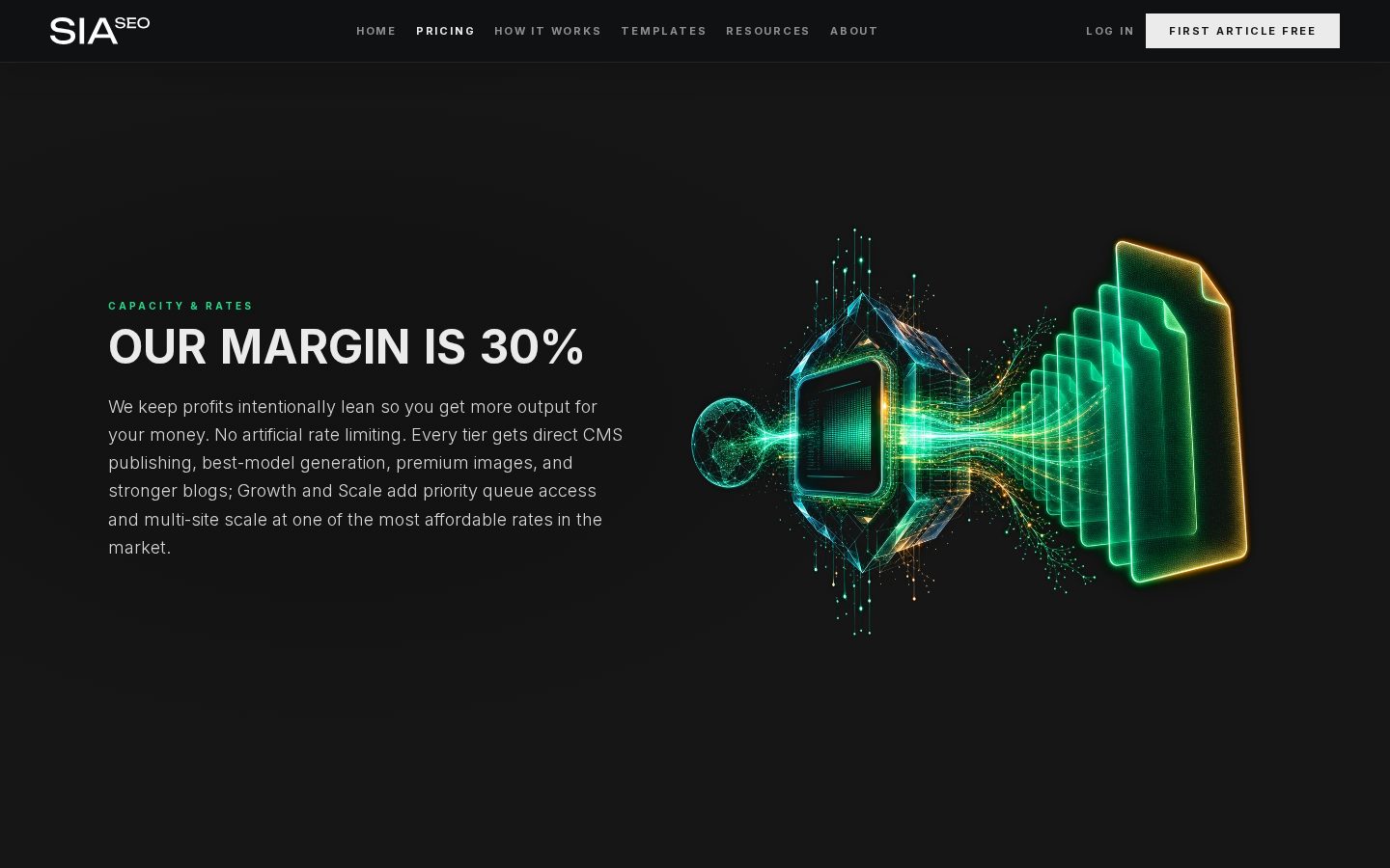 SIA SEO Pricing