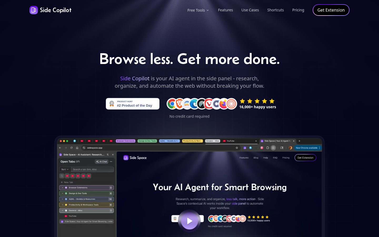 Side Space 2.0 Homepage