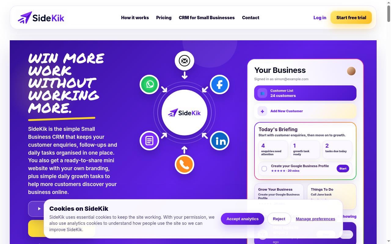 SideKik Homepage