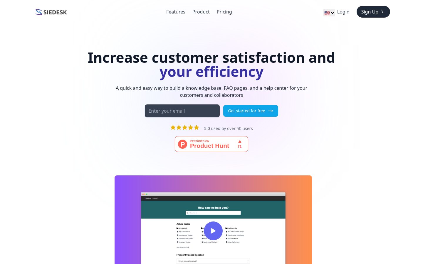 Siedesk Homepage