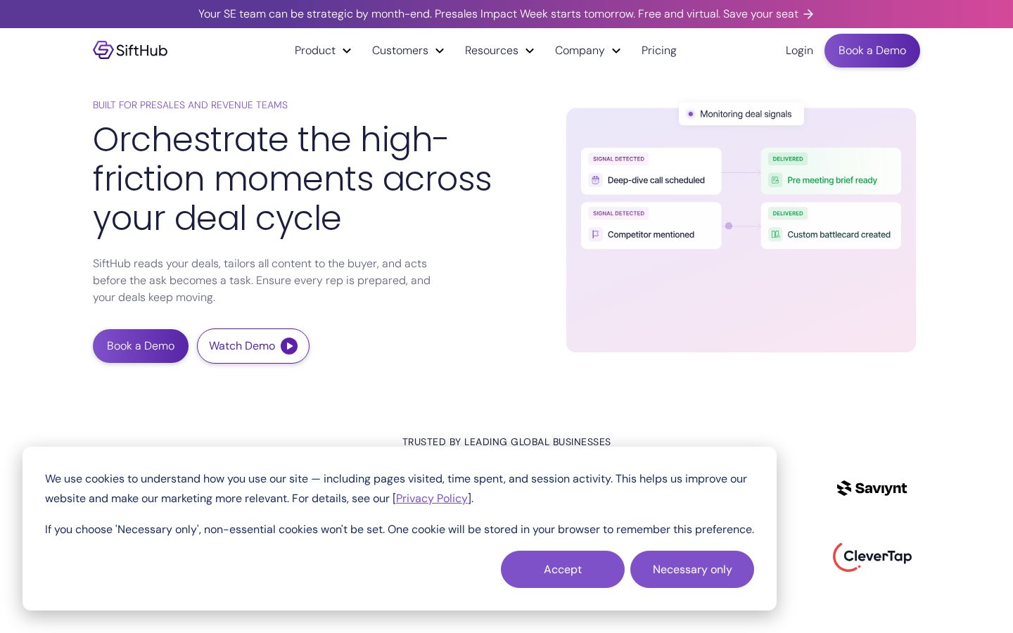 SiftHub Homepage