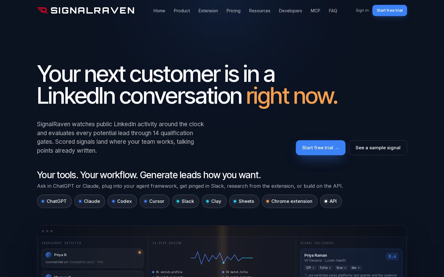 SignalRaven Homepage