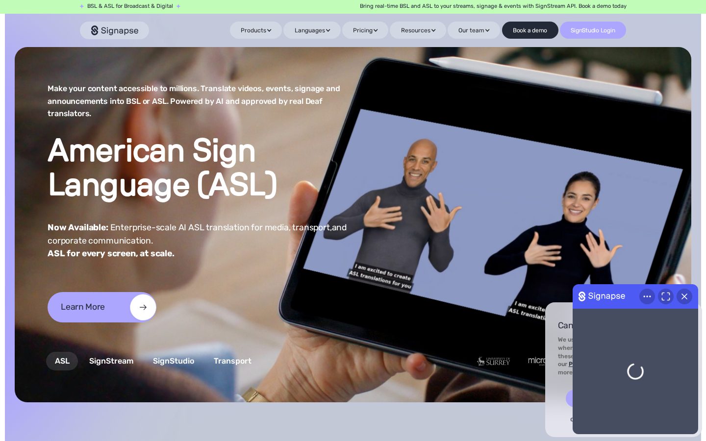 Signapse Homepage