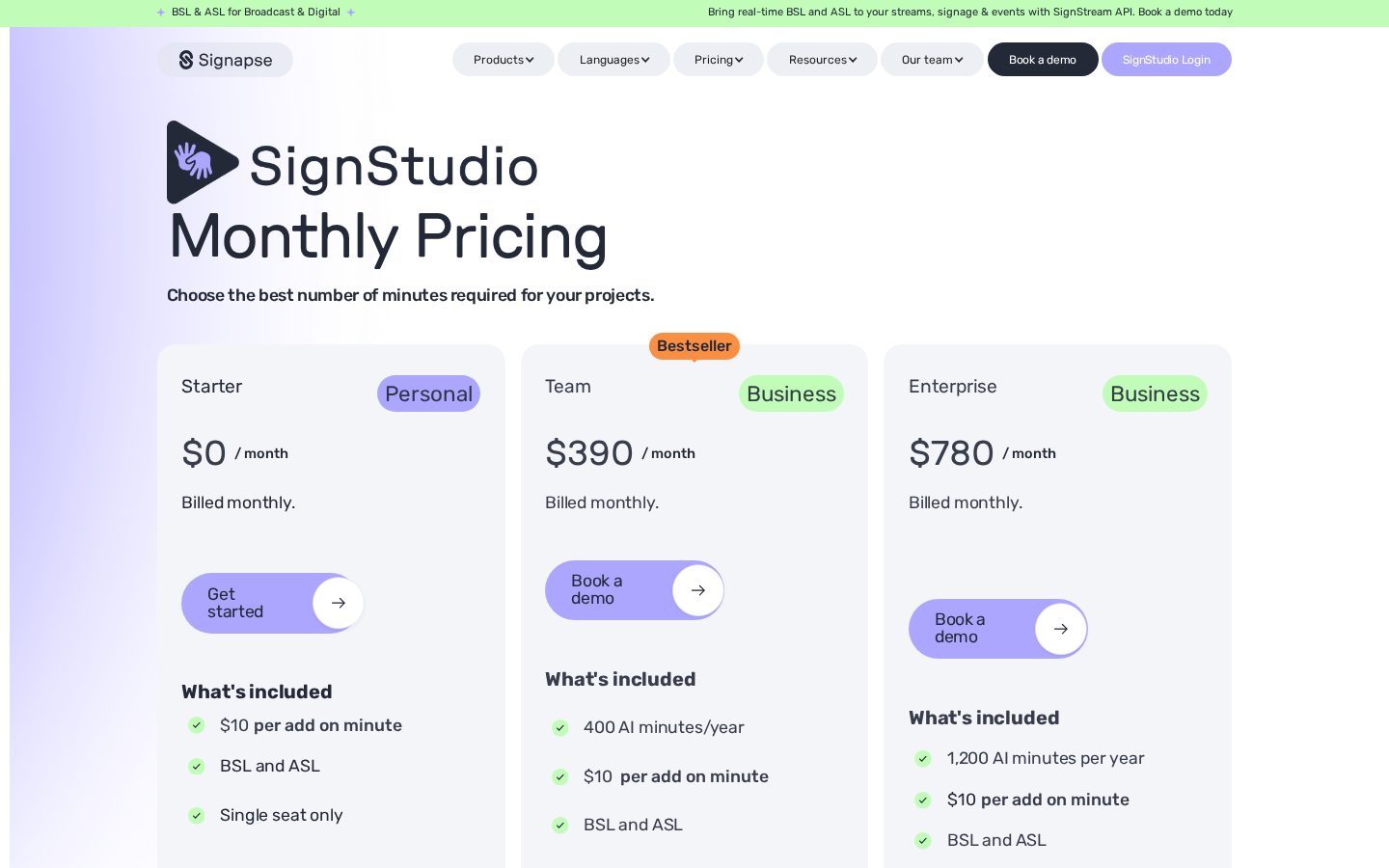 Signapse Pricing