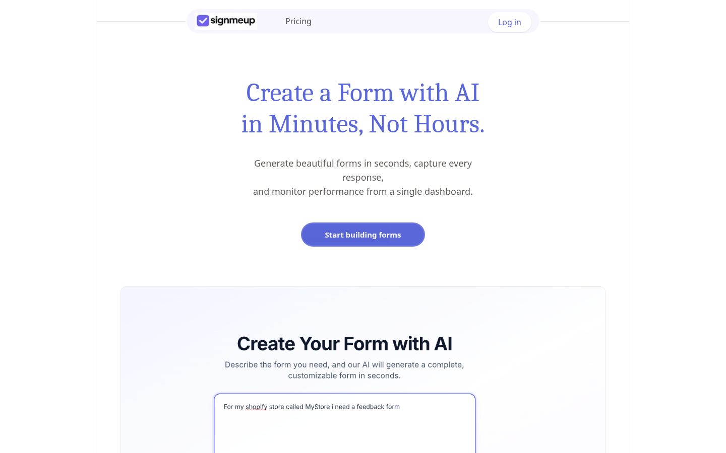 Signmeup.ai Homepage