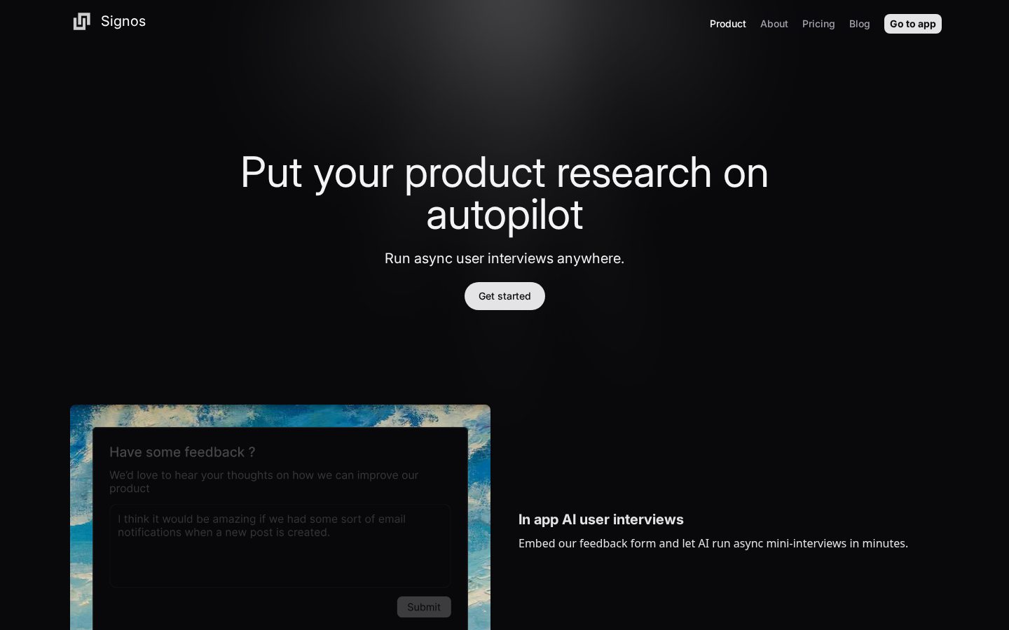 Signos AI Homepage