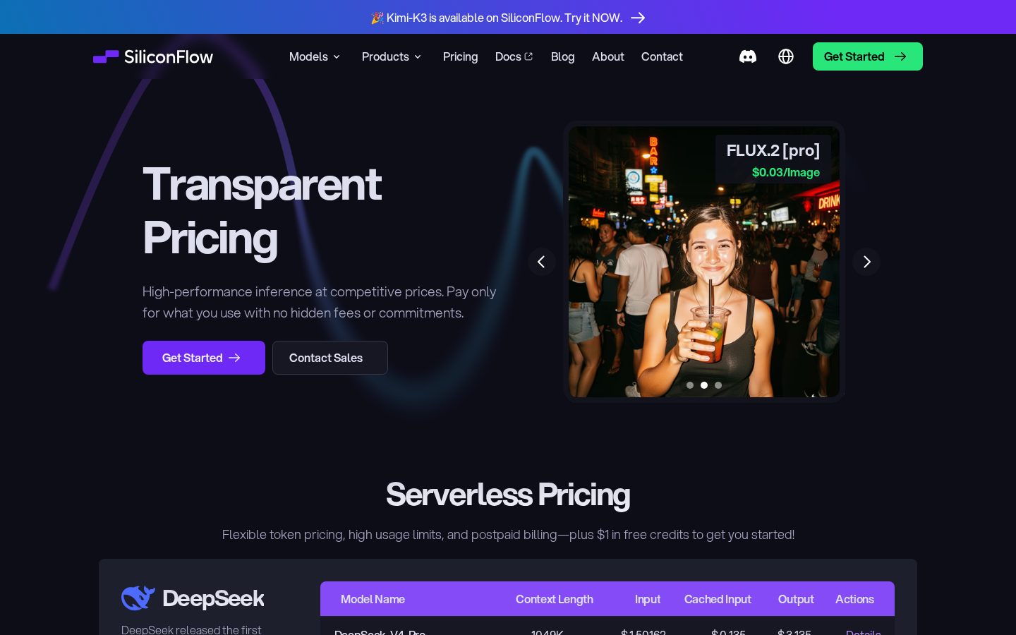 SiliconFlow Pricing