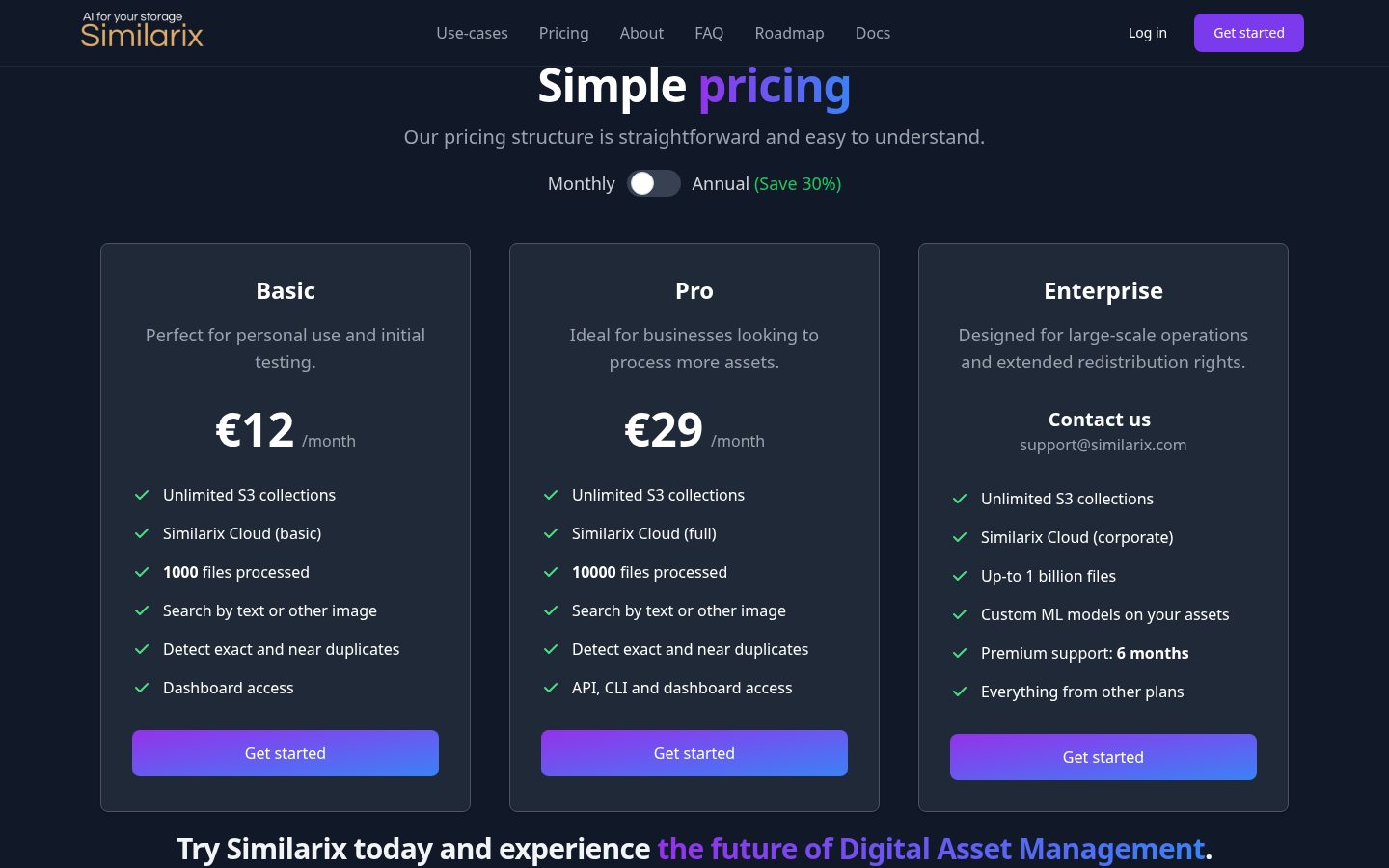 Similarix Pricing