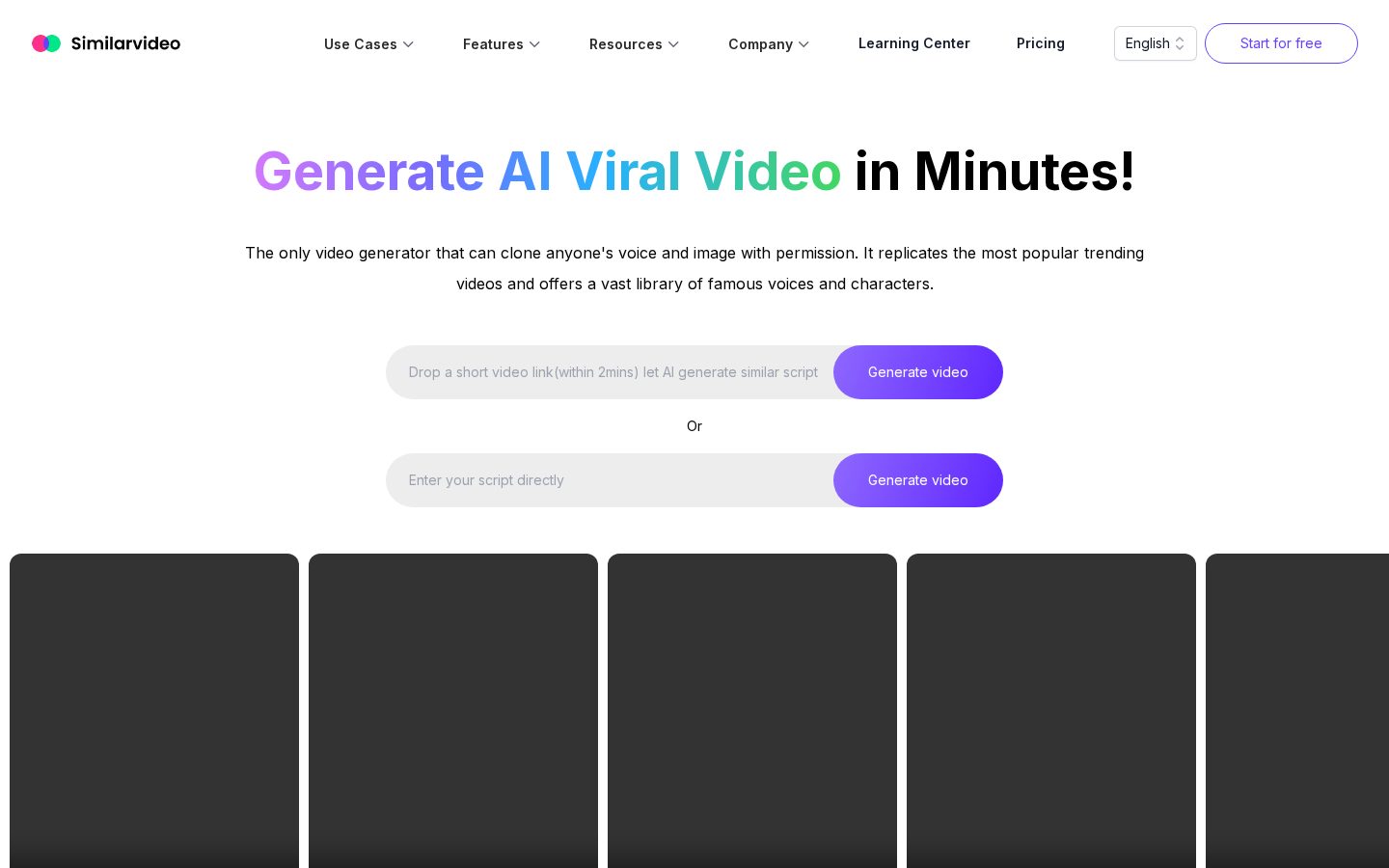 Similarvideo Homepage