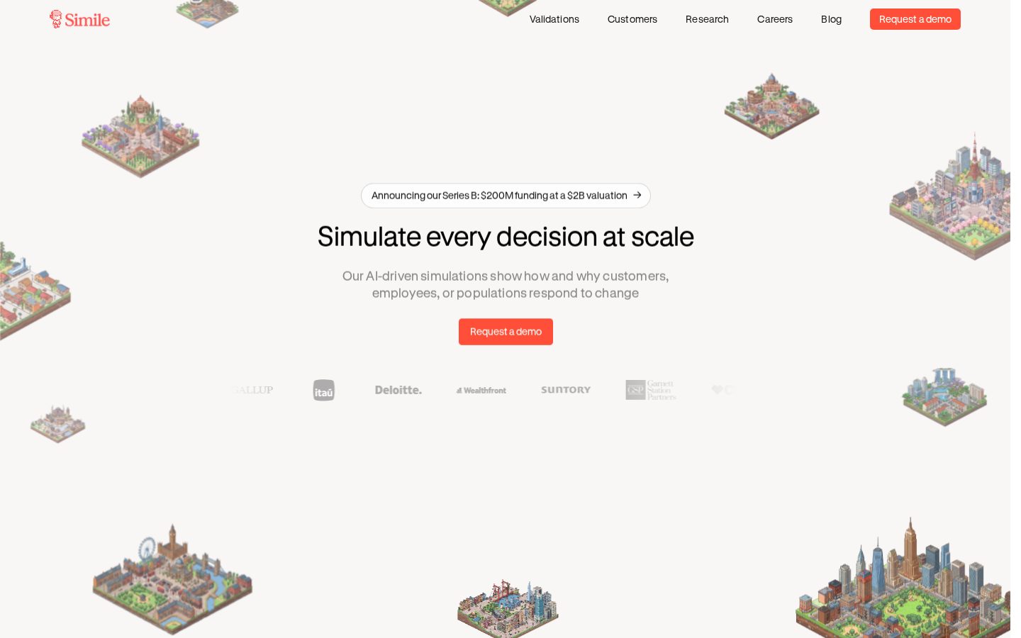 Simile AI Homepage