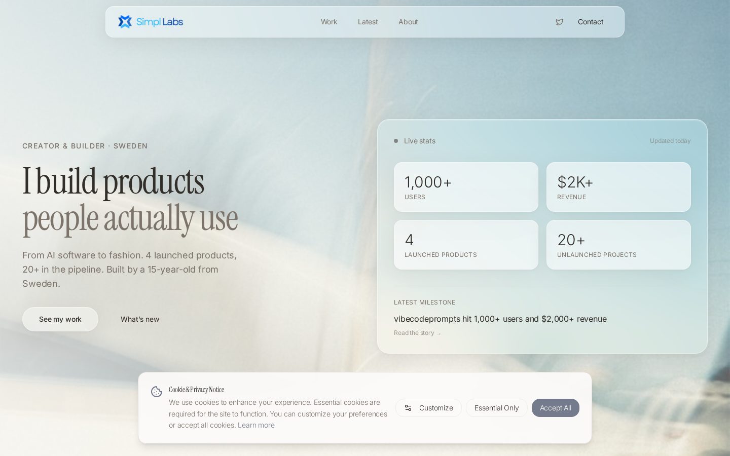 Simpl Labs Homepage