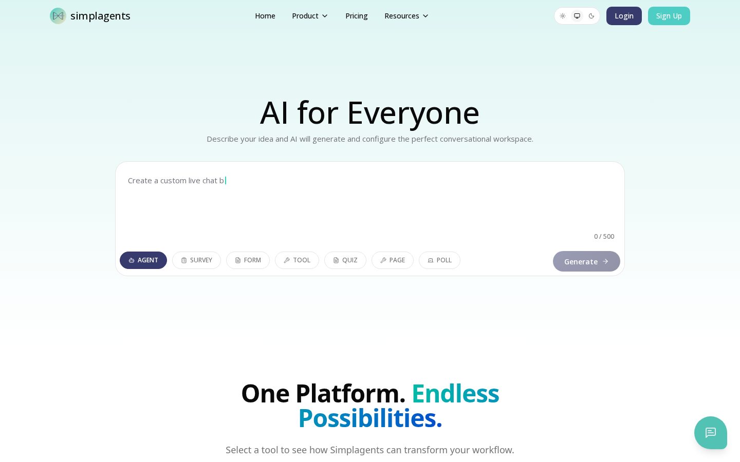 Simplagents Homepage