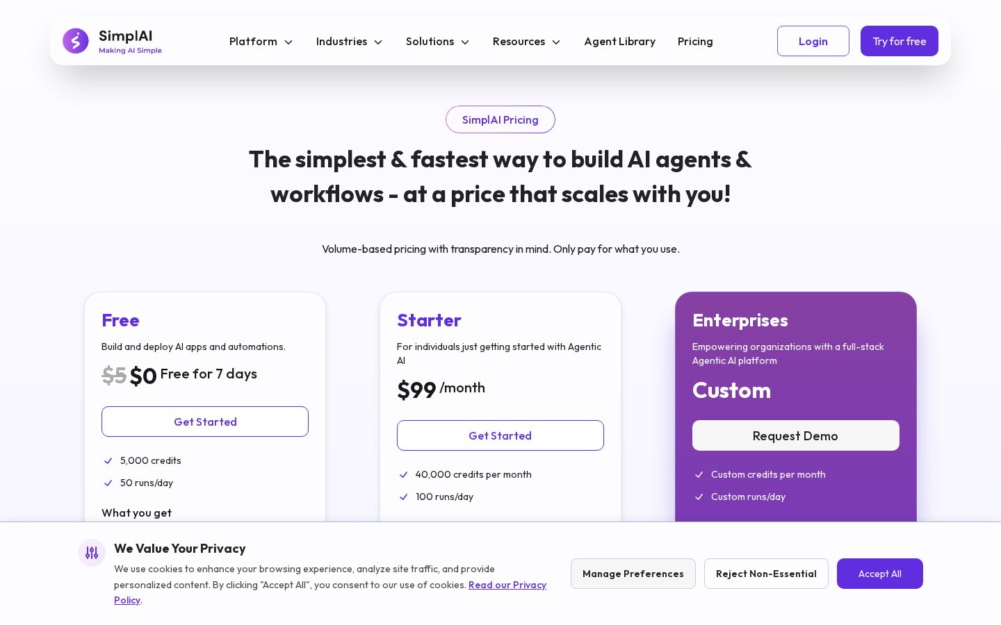 SimplAI Pricing