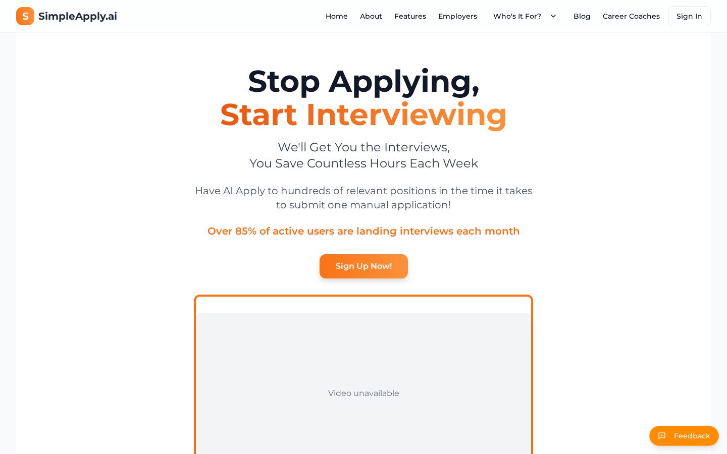 SimpleApply.ai Homepage