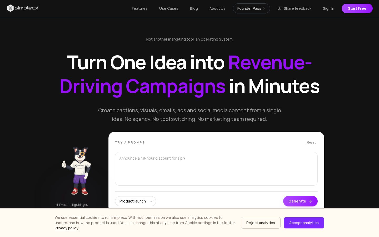 simplecx (built by Retink) Homepage