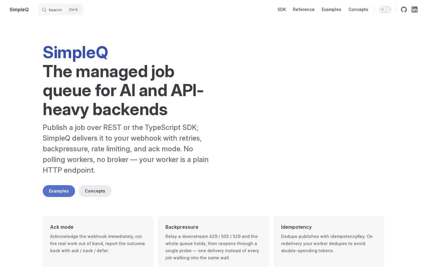 SimpleQ Homepage