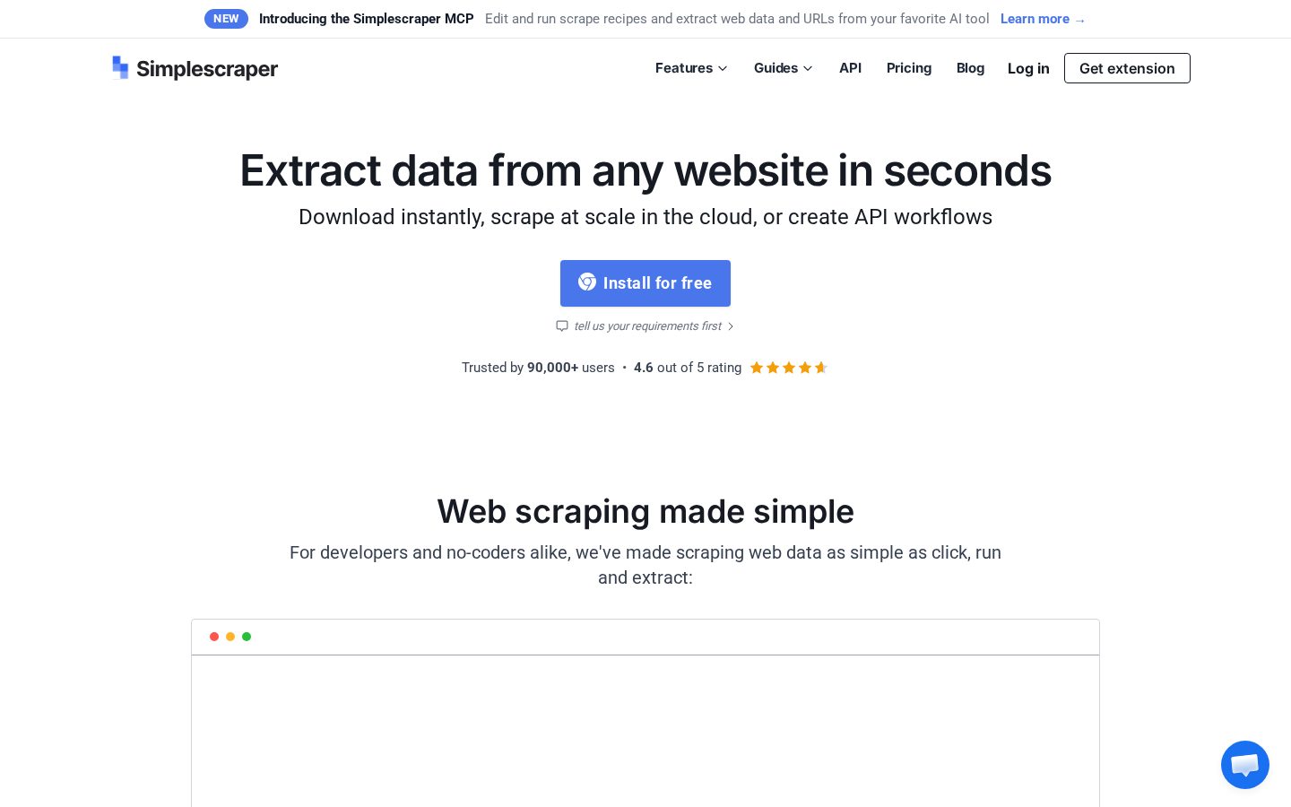 Simplescraper Homepage