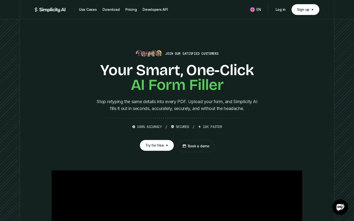 Simplicity AI Homepage