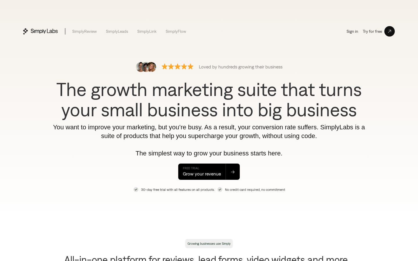 SimplyLabs Homepage