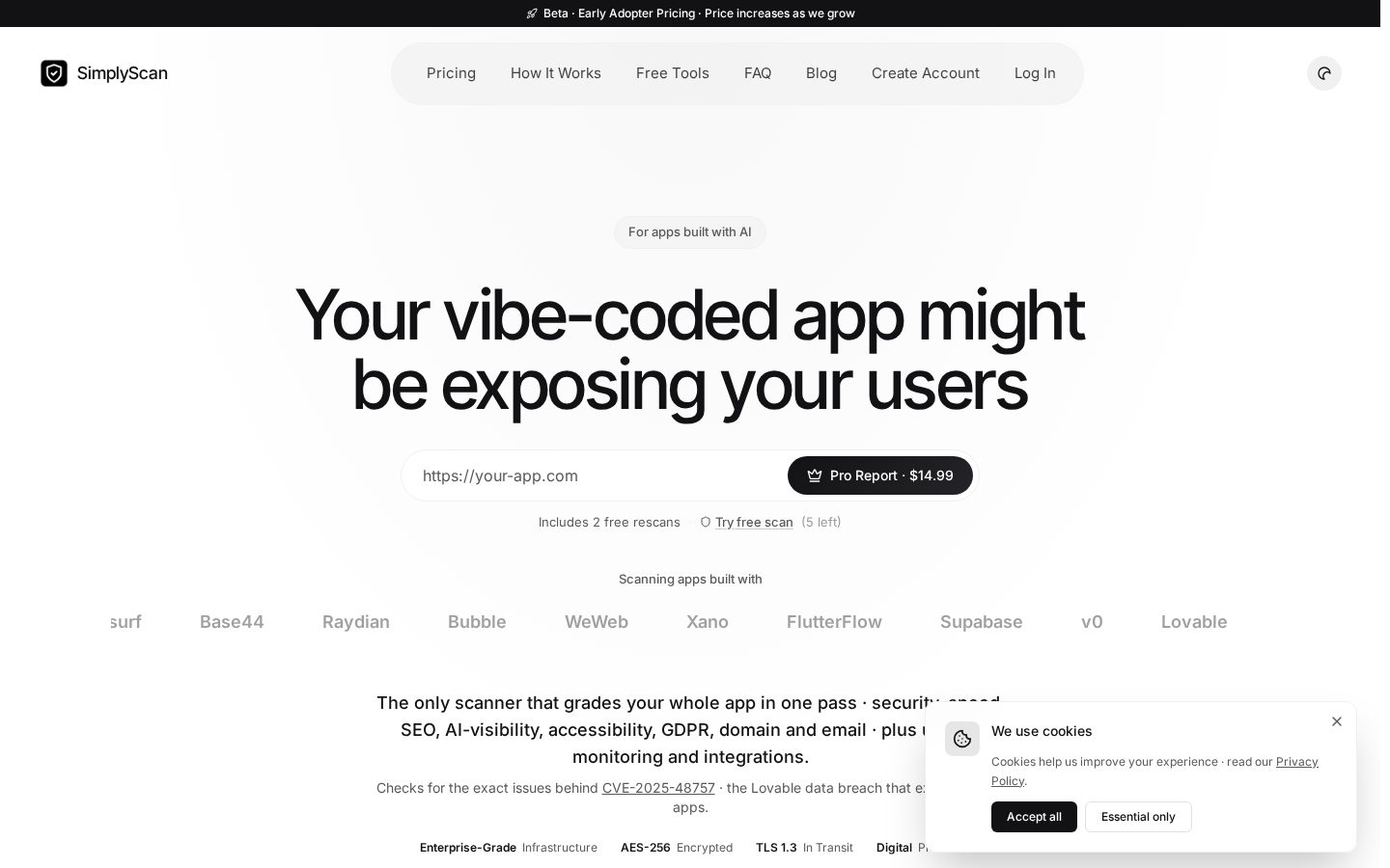 SimplyScan Homepage