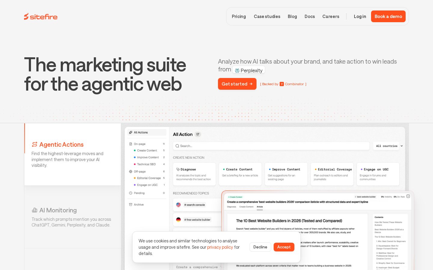sitefire.ai Homepage