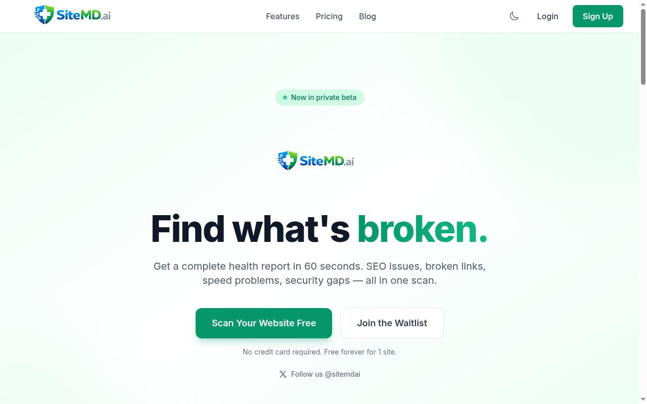 SiteMd Homepage