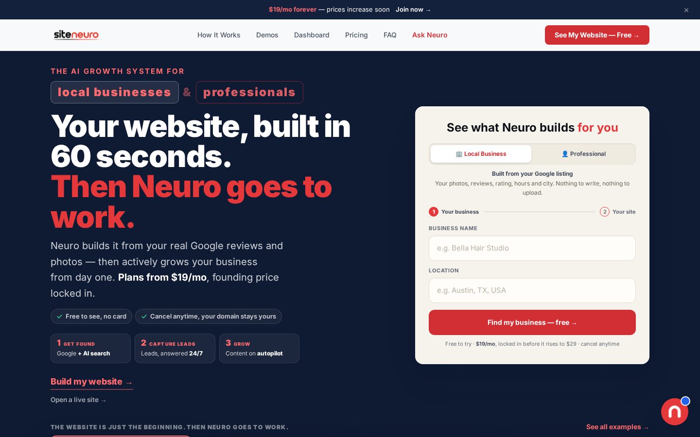 SiteNeuro Homepage