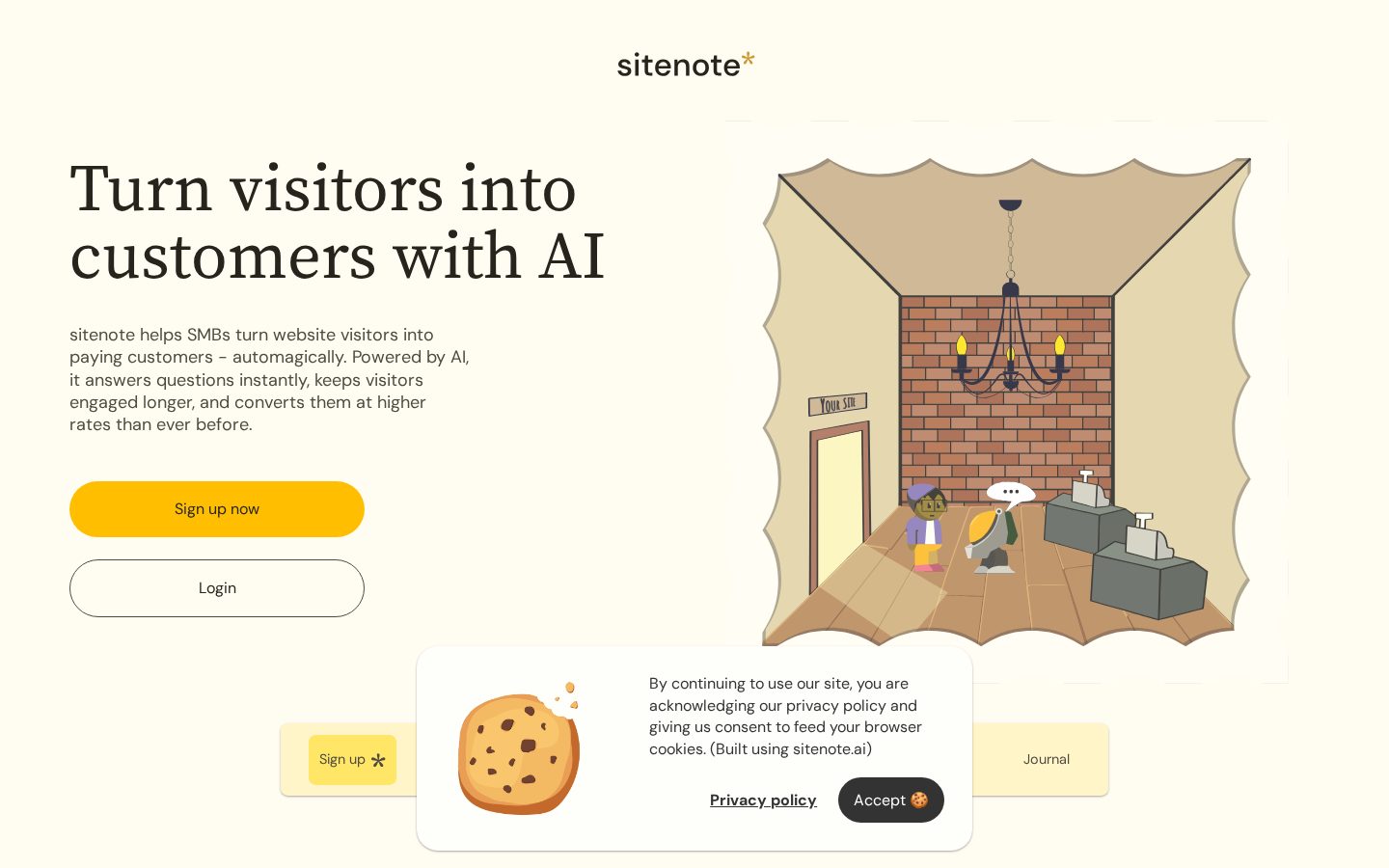 sitenote Homepage