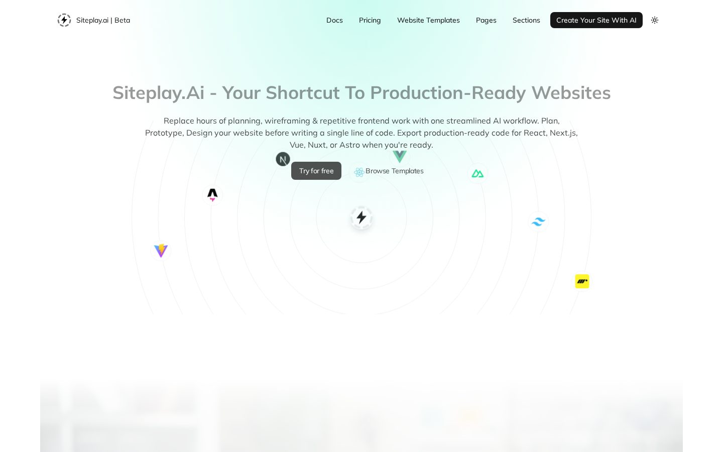 Siteplay.ai Homepage