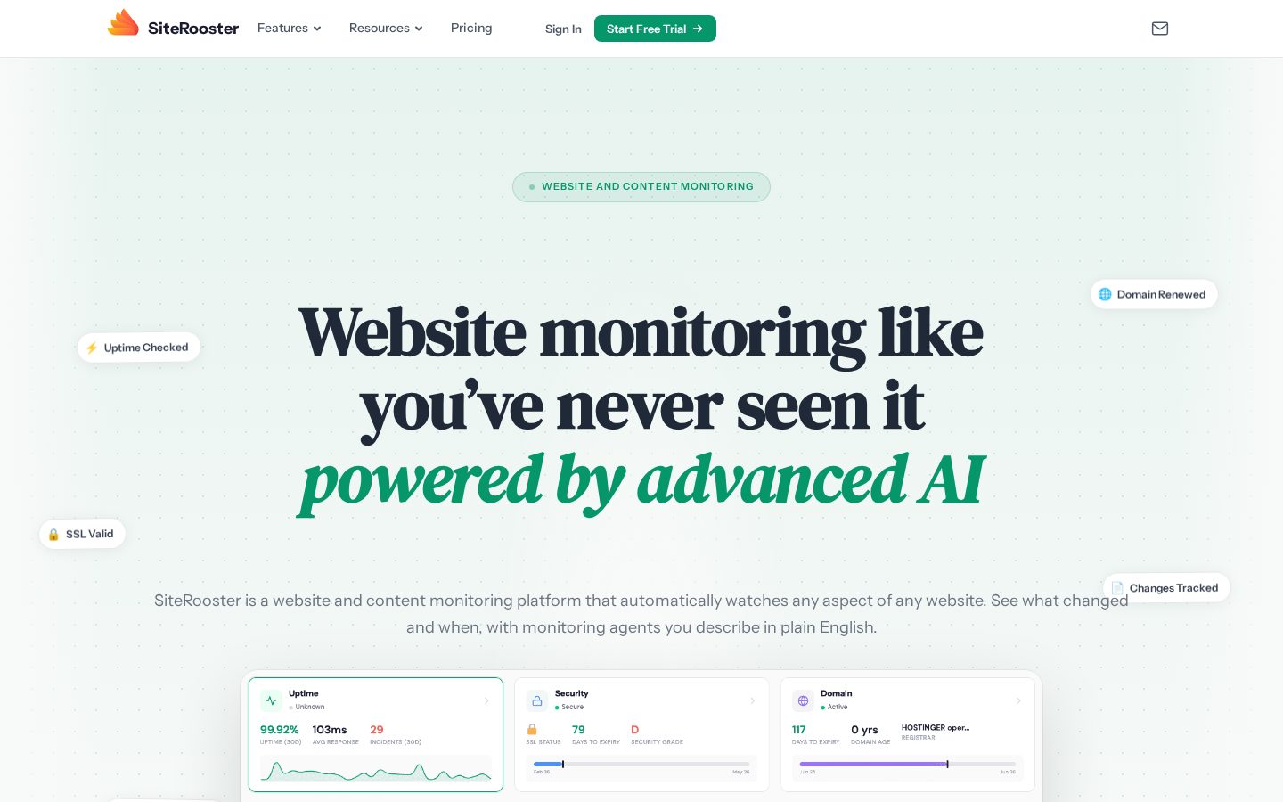 SiteRooster Homepage