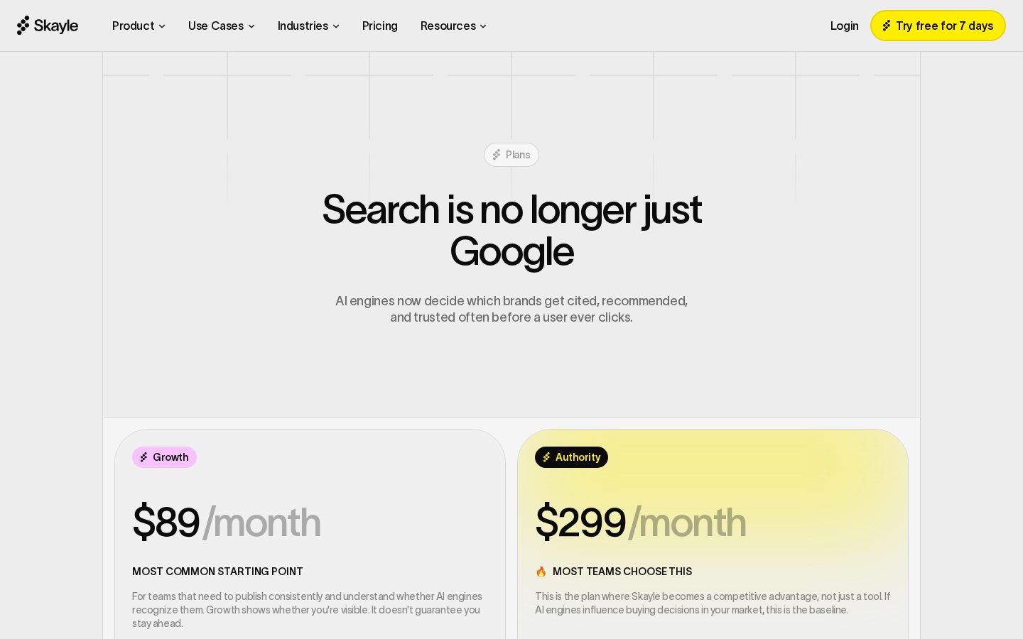 Skayle Pricing
