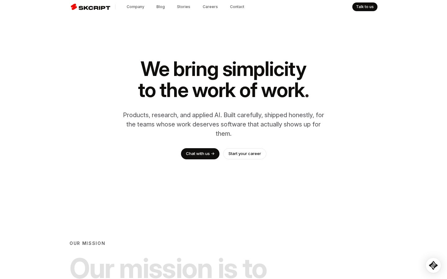 Skcript Homepage
