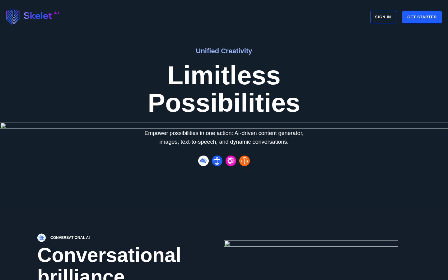 Skelet AI Homepage