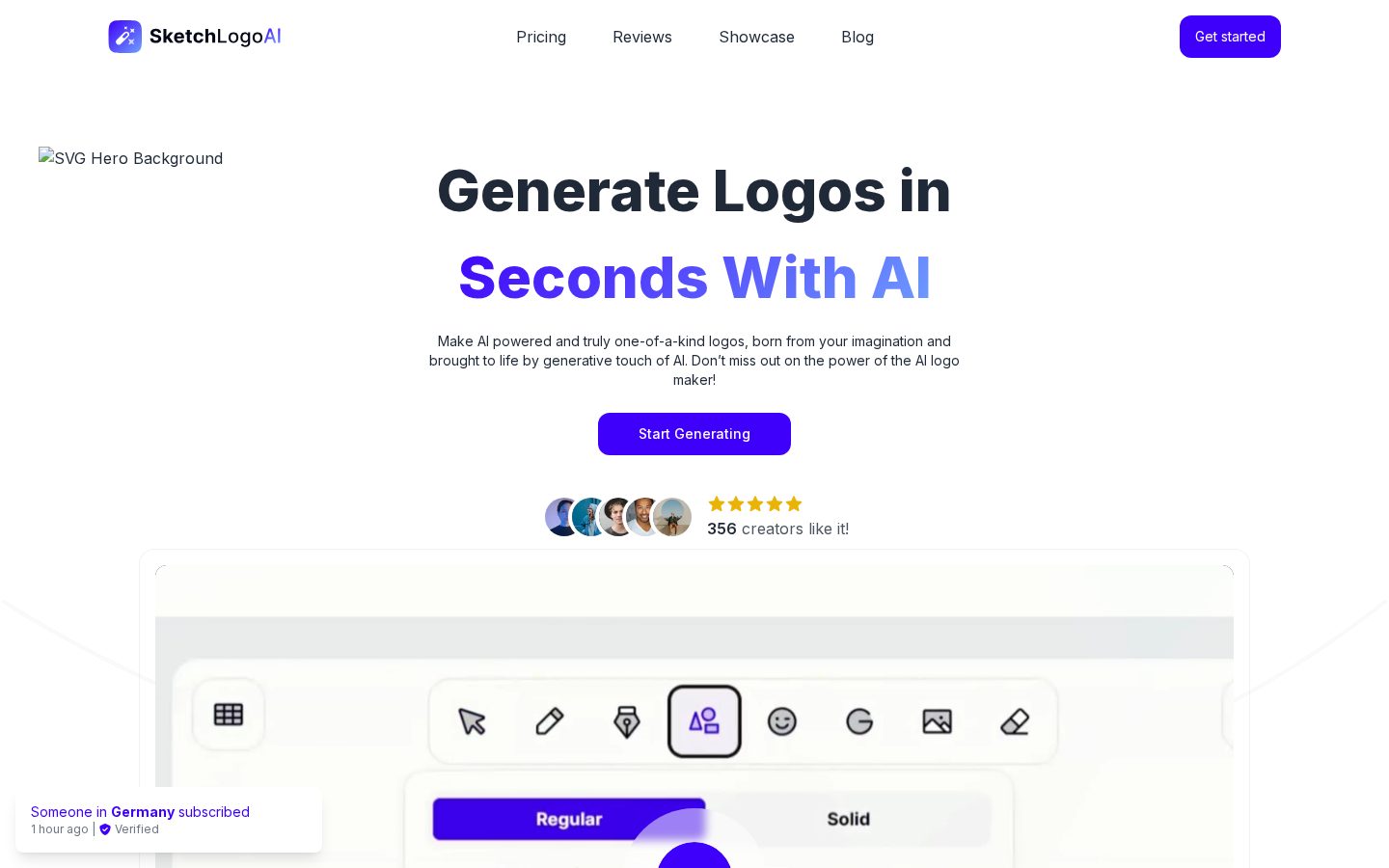Sketch Logo AI Homepage