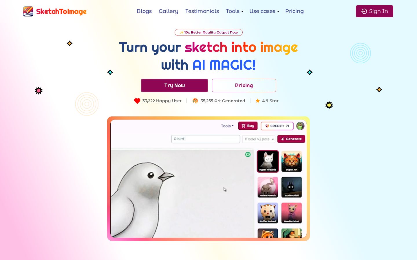 Sketch To Image Homepage