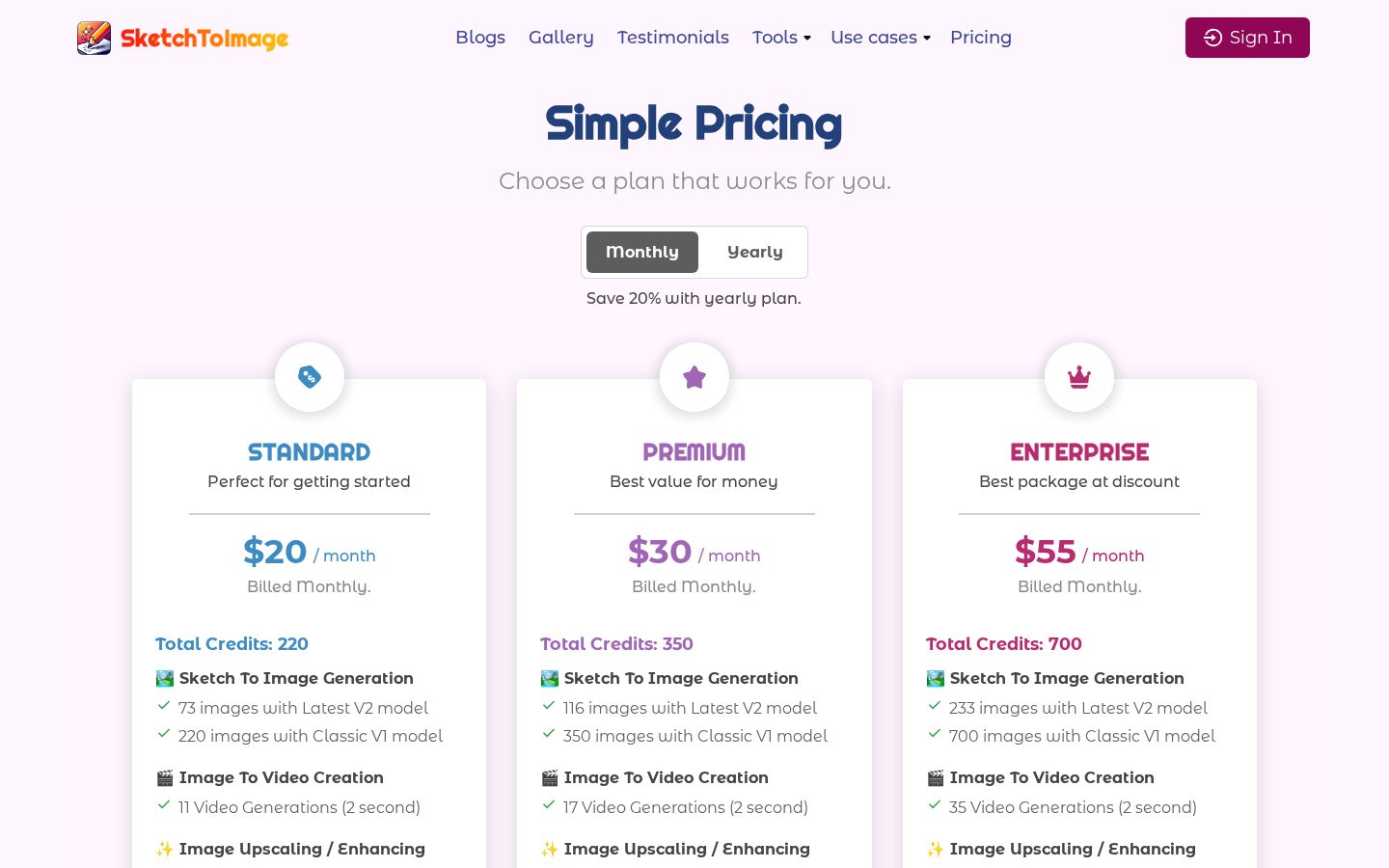Sketch To Image Pricing