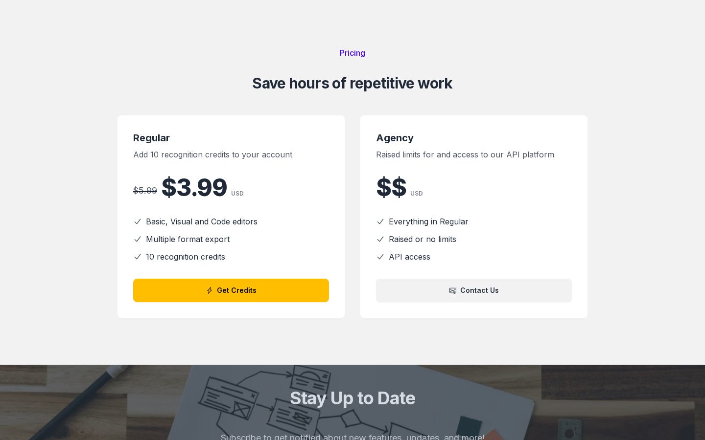 Sketch2scheme Pricing