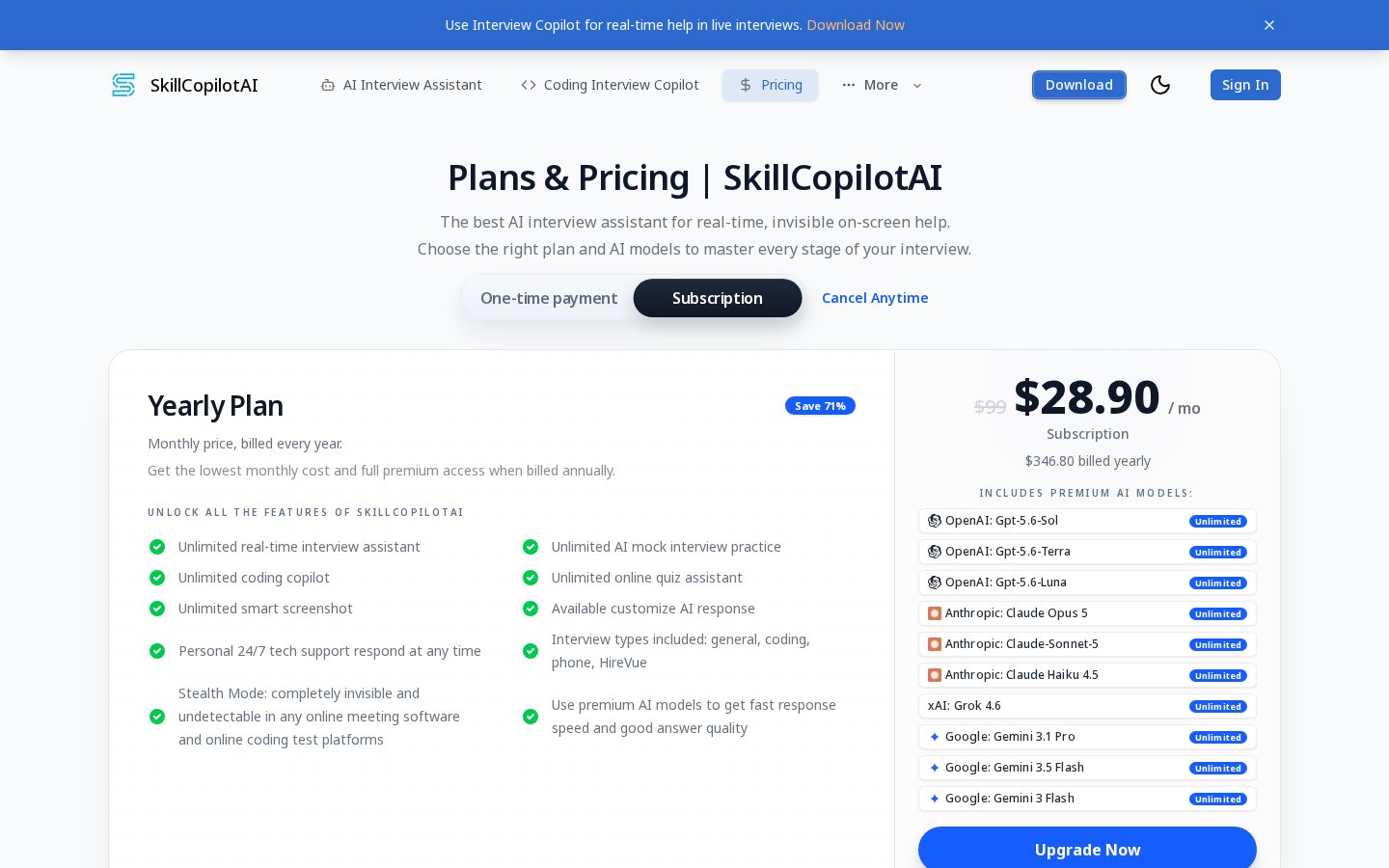 SkillCopilotAI Pricing