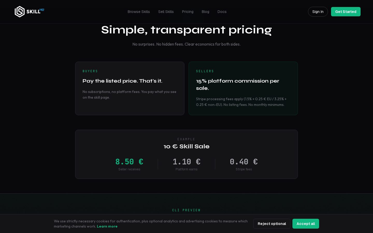 SkillHQ Pricing