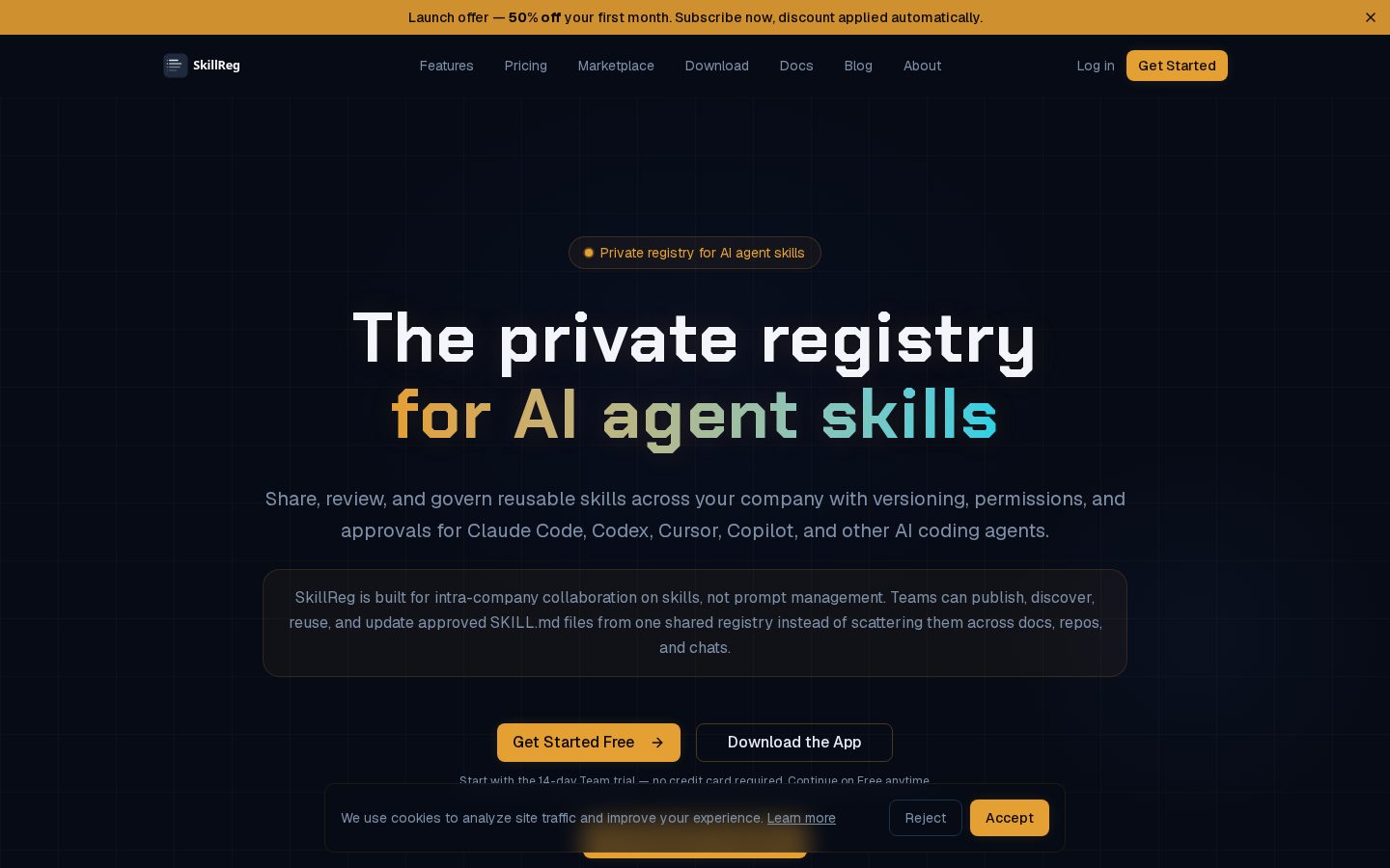 Skillreg Homepage