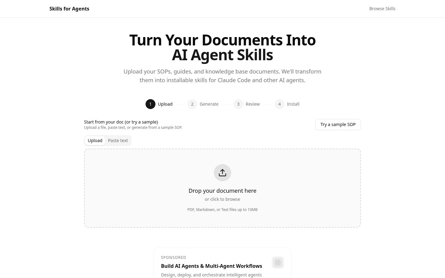 Skills for Agents Homepage