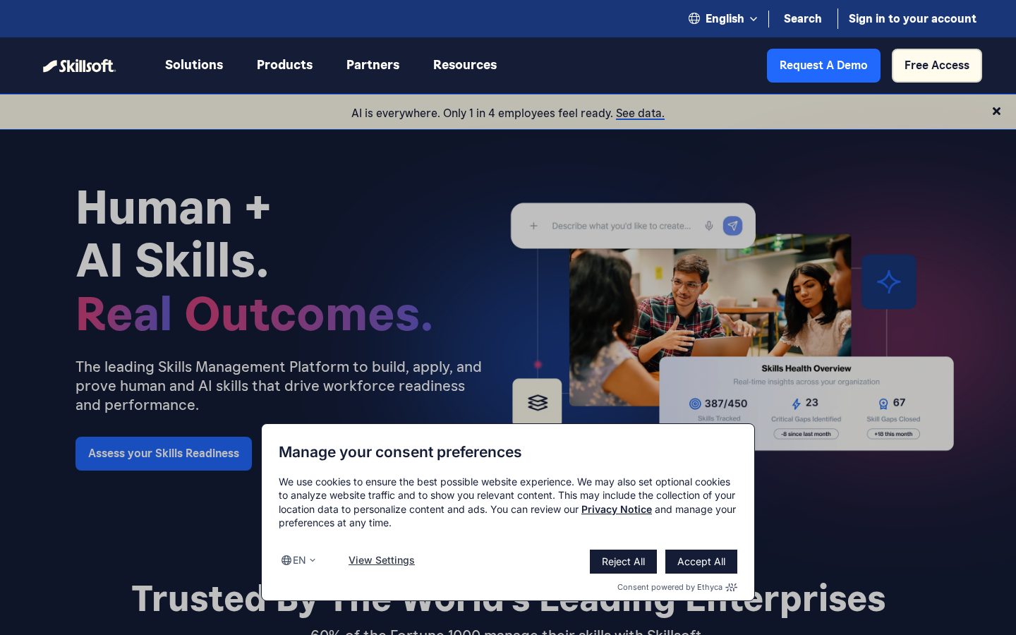 Skillsoft Homepage